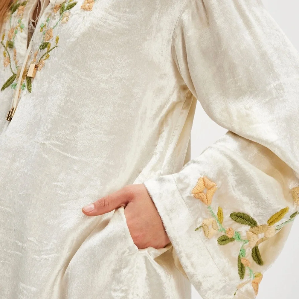 SALE!  NWT Free People Ember Embroidered Tunic size medium - Picture 4 of 7